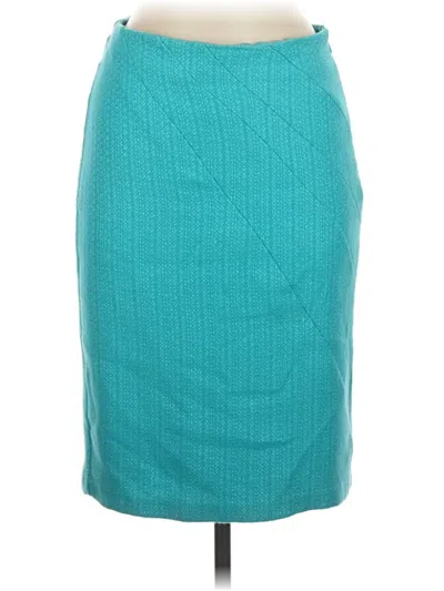 Pre-owned Eva Franco Formal Skirt In Teal