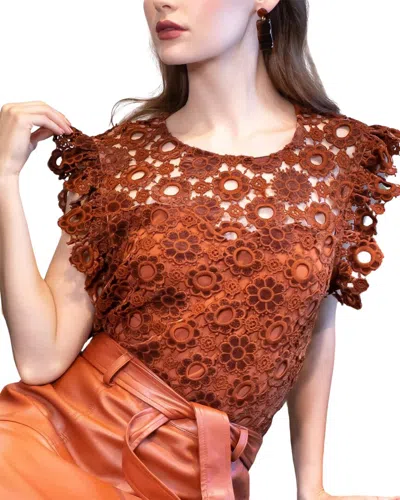 Eva Franco Grace Top In Brown