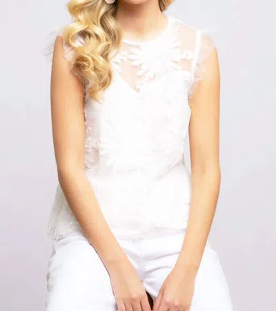 Eva Franco Grace Top In Snowflake Martini In White