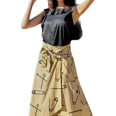 Eva Franco Infinity Wrap Skirt In Brown