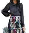Eva Franco Josefina Blouse In Onyx In Black