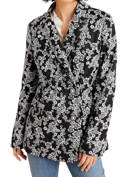 Eva Franco Kylie Floral Blazer In Black