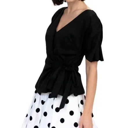 EVA FRANCO MARIKA KNIT TOP IN BLACK