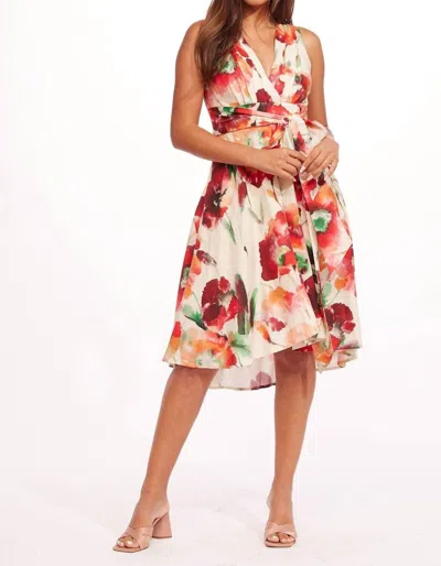 Eva Franco Masha Dress In Wild Poppies In Green