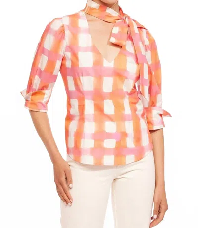 Eva Franco Natalya Top In Morning Plaid In Multi