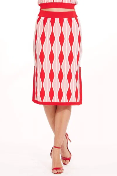 Eva Franco Niska Skirt In Harlequin Pink In Multi