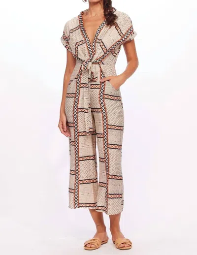 Eva Franco Nora Wide Leg Jumpsuit In Dulce De Tequila In Gold