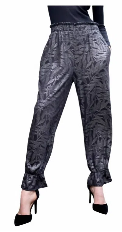 Eva Franco Pablo Pants In Metallic Fern In Grey