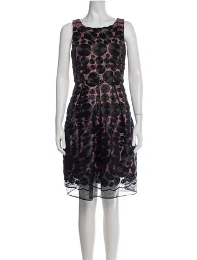 Pre-owned Eva Franco Polka Dot Print Knee-length Dress In Blue