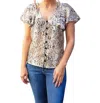 Eva Franco Printed Blouse In Snake Printed In Multi