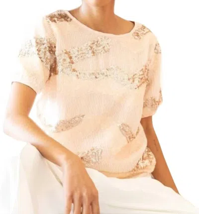 Eva Franco Rosita Top In Champagne Sparkler In Multi