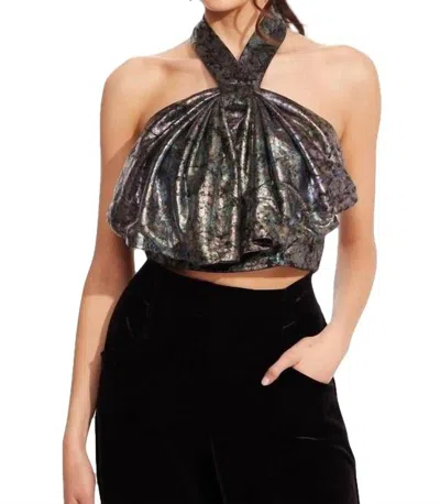Eva Franco Ryder Bow Top In Pyrite In Multi