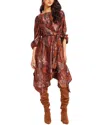 Eva Franco Sandy Dress In Copper Plume