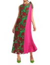 Eva Franco Savante Dress In Chemile Bloom In Green