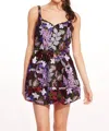 Eva Franco Serena Mini Dress In Tempest Bloom In Multi