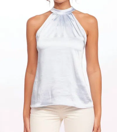 Eva Franco Serenity Satin Top In Light Blue