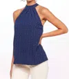 Eva Franco Serenity Top In Indigo In Multi