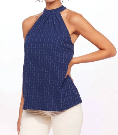 Eva Franco Serenity Top In Indigo In Multi