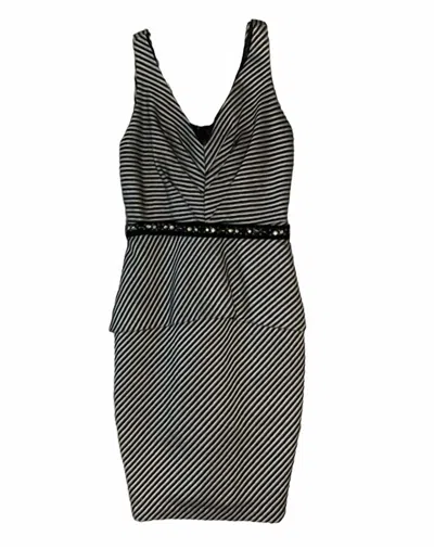 Eva Franco Sheena Charlest Dress In Black/silver In Multi
