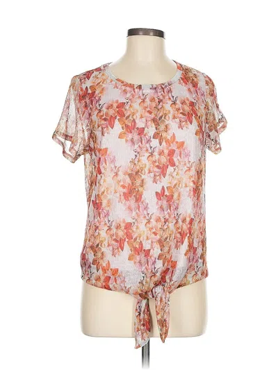 Pre-owned Eva Franco Short Sleeve Blouse In Orange