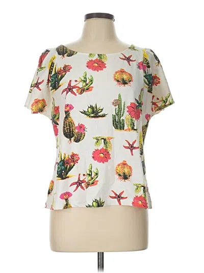 Pre-owned Eva Franco Short Sleeve T-shirt In Ivory