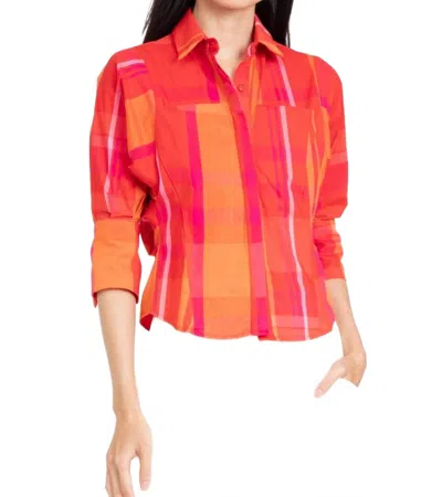 Eva Franco Sibella Shirt In Citrus Plaid In Multi