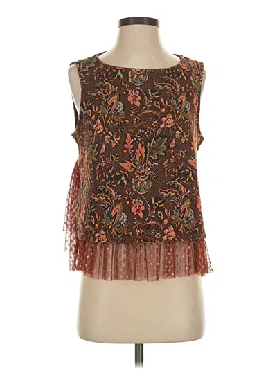 Pre-owned Eva Franco Sleeveless Blouse In Brown