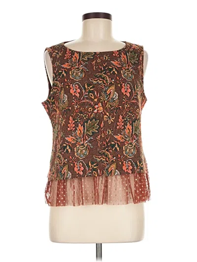Pre-owned Eva Franco Sleeveless Blouse In Brown