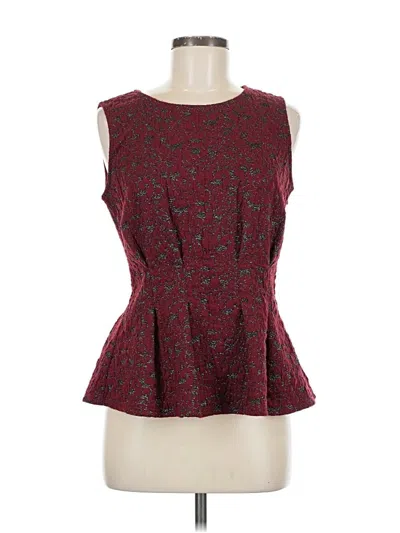 Pre-owned Eva Franco Sleeveless Blouse In Burgundy