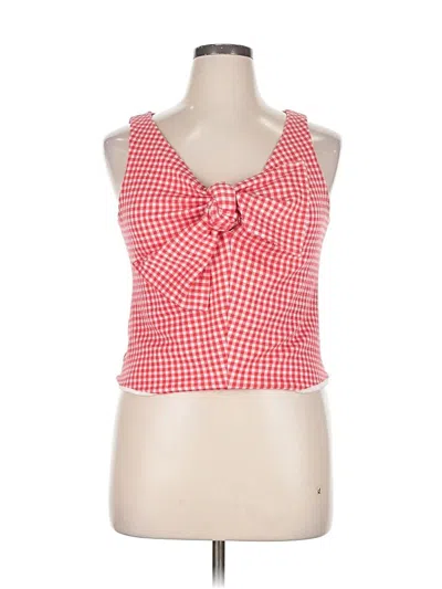 Pre-owned Eva Franco Sleeveless Blouse In Red