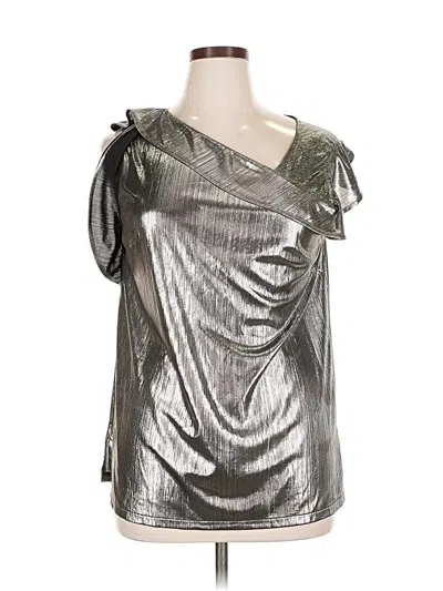 Pre-owned Eva Franco Sleeveless Blouse In Silver