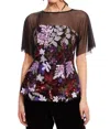 Eva Franco Sophie Top In Tempest Bloom In Black