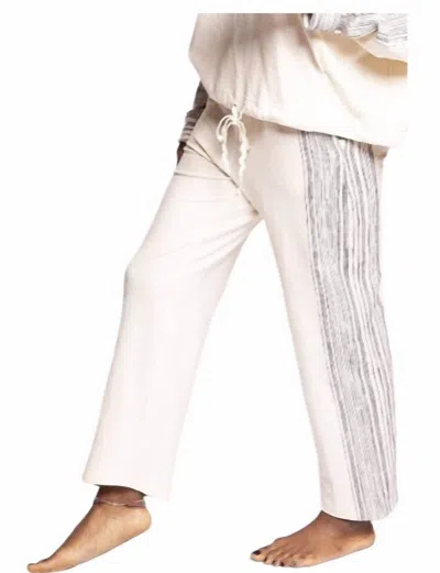 Eva Franco Stripe Chia Jogger Pants In White In Pink