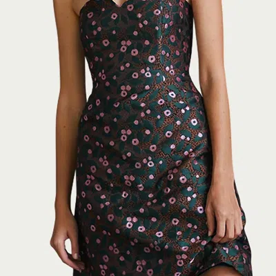 Eva Franco Sweetheart Mini Dress In Multi In Black