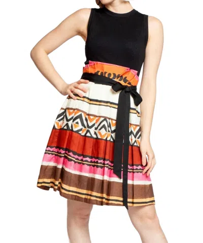 Eva Franco Verna Dress In Tulum Stripe In Multi