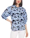 Eva Franco Viola Blouse In Daisy Blue