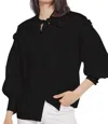 Eva Franco Viola Blouse In Black In Black