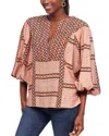 Eva Franco Violet Top In Sunset Clay