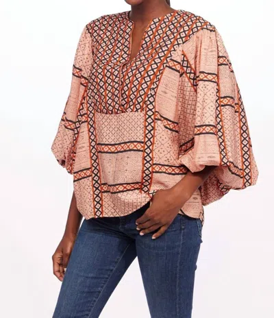 Eva Franco Violet Top In Sunset Clay In Multi