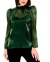 Eva Franco Watson Blouse In Pine Organza In Green