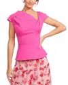 Eva Franco Yuki Top In Pink Punch