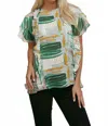 Eva Franco Zoe Top In Rum Baba In Green