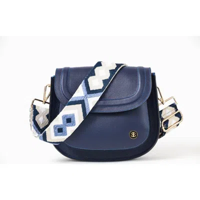 Eva Innocenti Monica Crossbody Bag In Blue