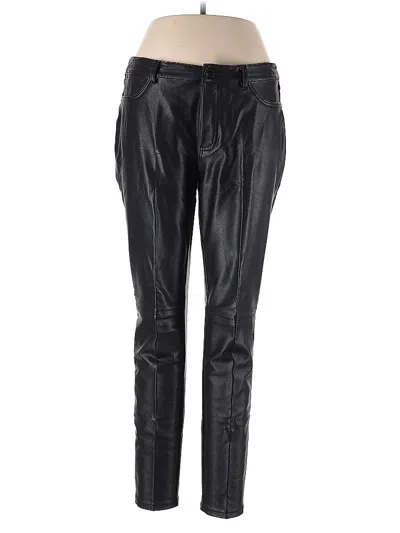 Pre-owned Eva Longoria Faux Leather Pants In Black