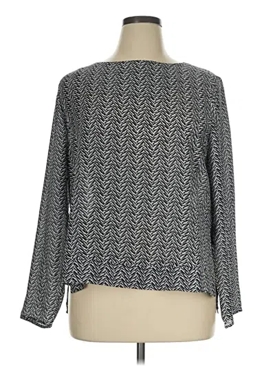 Pre-owned Eva Longoria Long Sleeve Blouse In Gray