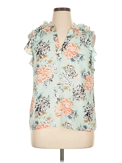 Pre-owned Eva Longoria Sleeveless Blouse In Blue