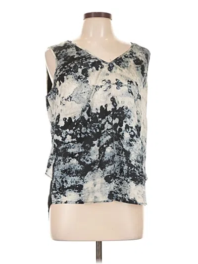 Pre-owned Eva Longoria Sleeveless Blouse In Silver