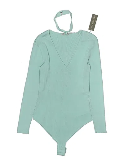 Pre-owned Eva Mendes By New York & Company Bodysuit In Blue