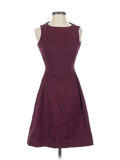 Pre-owned Eva Mendes By New York & Company Cocktail Dress In Burgundy