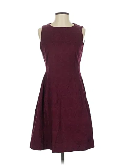 Pre-owned Eva Mendes By New York & Company Cocktail Dress In Burgundy